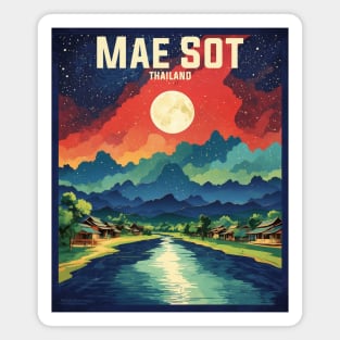 Mae Sot Thailand Vintage Retro Travel Tourism Magnet